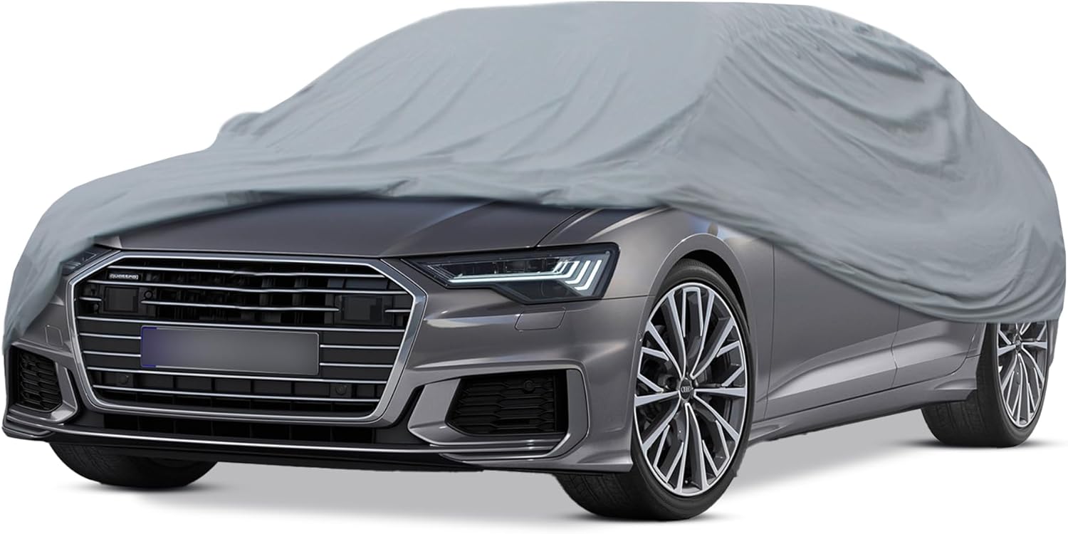 Motor Trend 4-Series Lightweight Car Cover, Fits 1994-2025 Audi A6 S6 RS6 Avant Sedan Wagon E-tron, Breathable Anti-Moisture Water-Resistant Scratch-Resistant, All-Weather Outdoor & Indoor Use