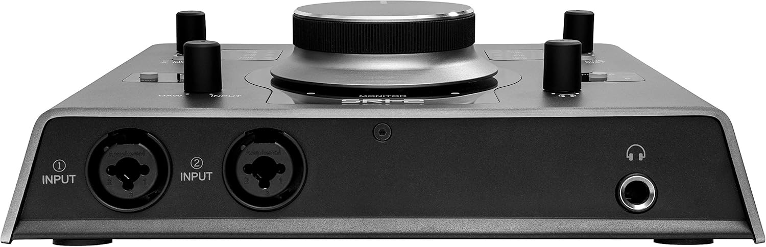 Fluid Audio SRI-2 : 2x2 USB desktop wedge w/24-bit/192kHz + 48v Phantom Power + 2X stereo monitor outputs + 2X Class A mic pres + Giant volume knob