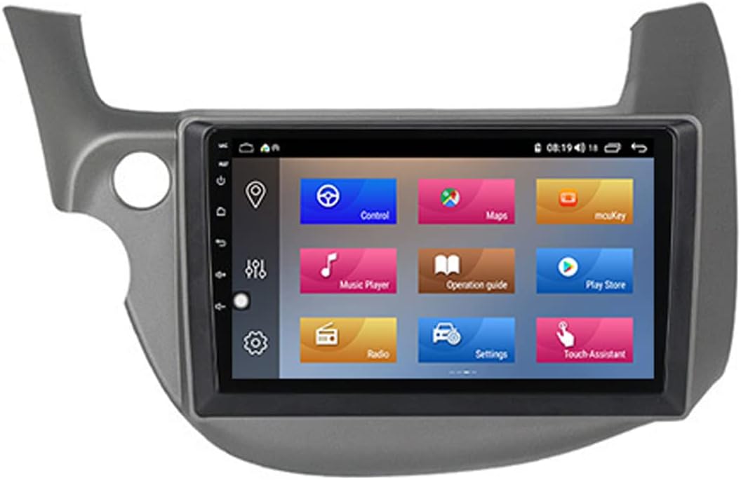 Car Stereo with Bluetooth 9'' Touch Screen, Car Audio MP5 Player FM Radio Receiver for Honda Jazz 2 GG Fit 2 GE 2008-2014 Support Carplay/Mirror Link/SWC+Rear View Camera