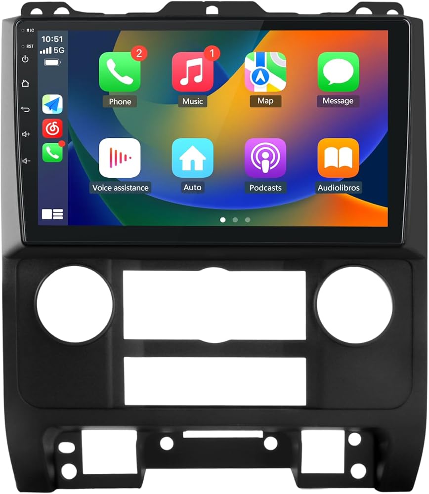 Android 13 Car Radio for Ford Escape 2007-2012, 9 inch Touch Screen Stereo with GPS WiFi SWC Wireless CarPlay Android Auto [2G+32G]