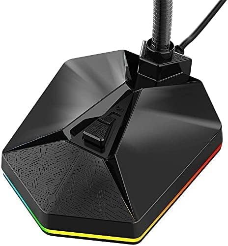 USB Microphone,Plug&Play Condenser, PC, Laptop, Mac, Mic LED Indicator -360 Gooseneck Design HD Sound Card Noise Reduction Microphone