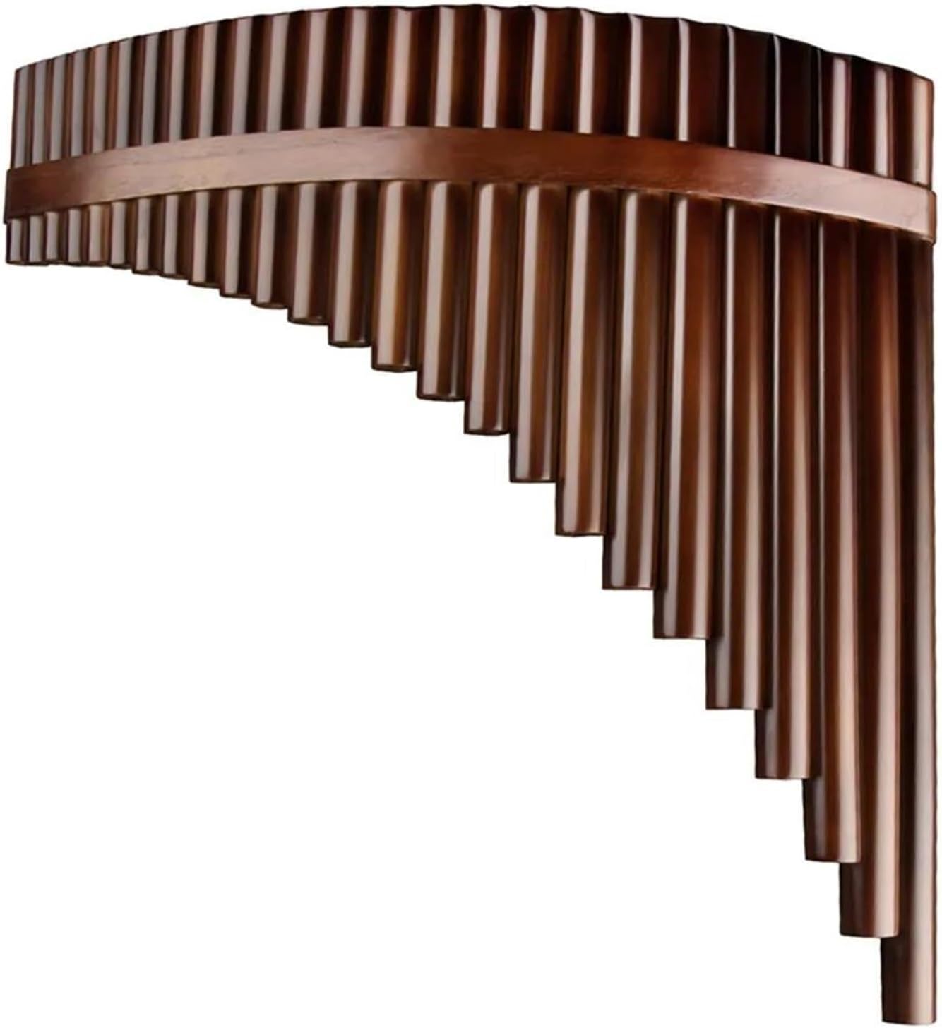 25 Pipes C Key Pan Flute Pan Pipes Woodwind Instrument Chinese Traditional Musical Instrument Case (Color : Left)