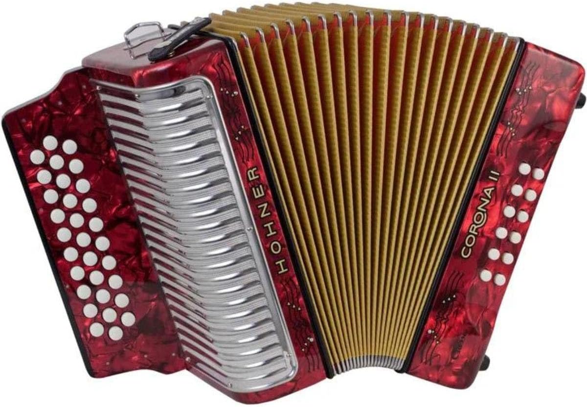 Hohner 3523GR Corona II Classic Accordion (GCF Keys, Pearl Red)