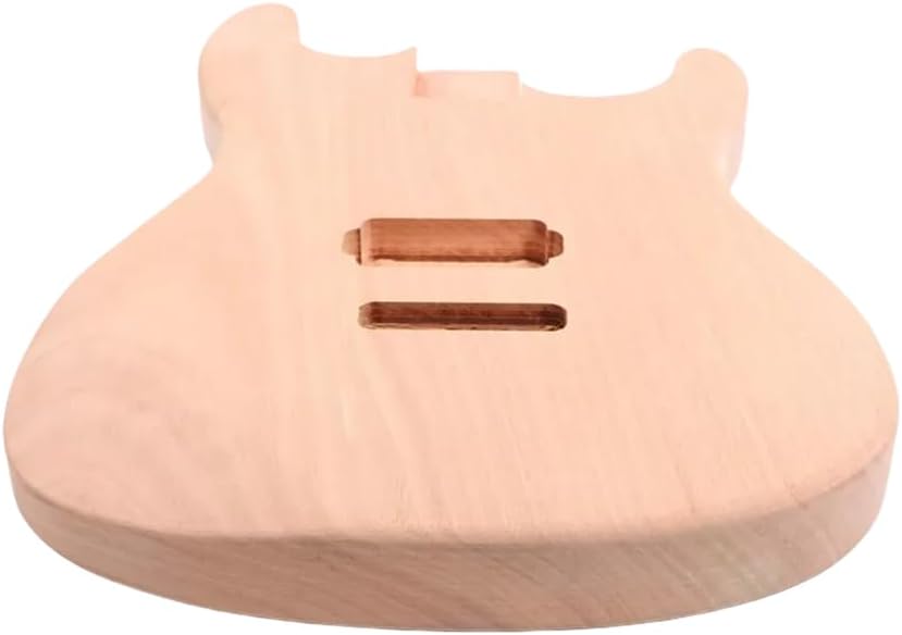 yinfente Unfinished Mahogany Electric Guitar Body DIY Replacement Bolt On Heel Pocket Natural