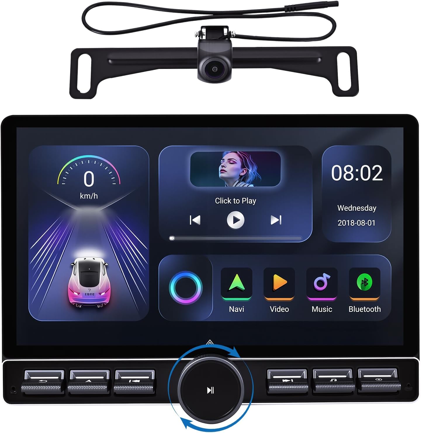 10 Inch Car Stereo Radio for Jeep Wrangler JK 2007-2017 Dodge Chrysler,Single Knob Keybutton, Wireless CarPlay& Android Auto, Touch Screen,Android 15.0,SWC, AM/FM,6+64G