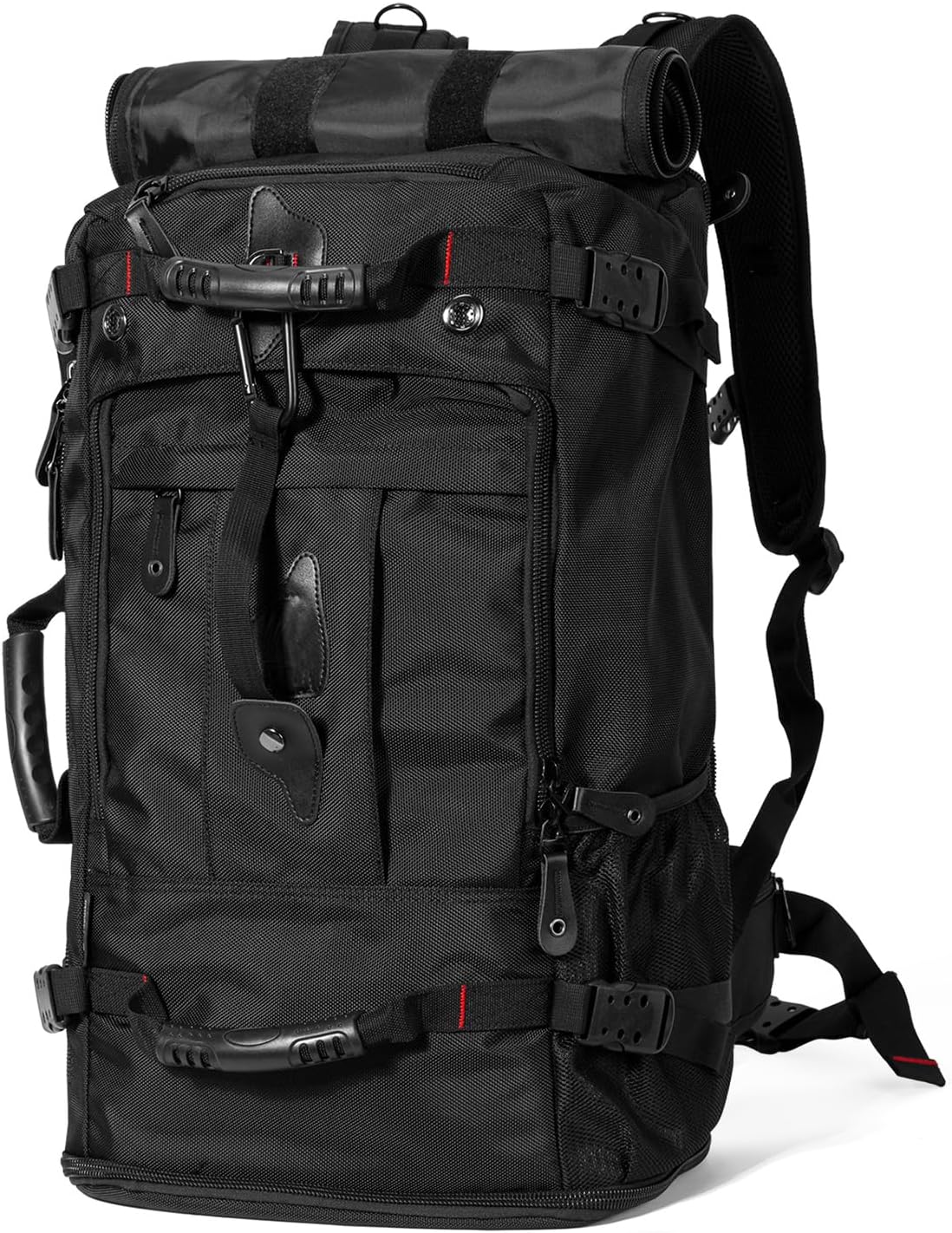 Large Capacity For Travel Hiking Sports Carry On Backpack Durable Convertible Duffle Bag Laptop airplane (black, 60L-Large)