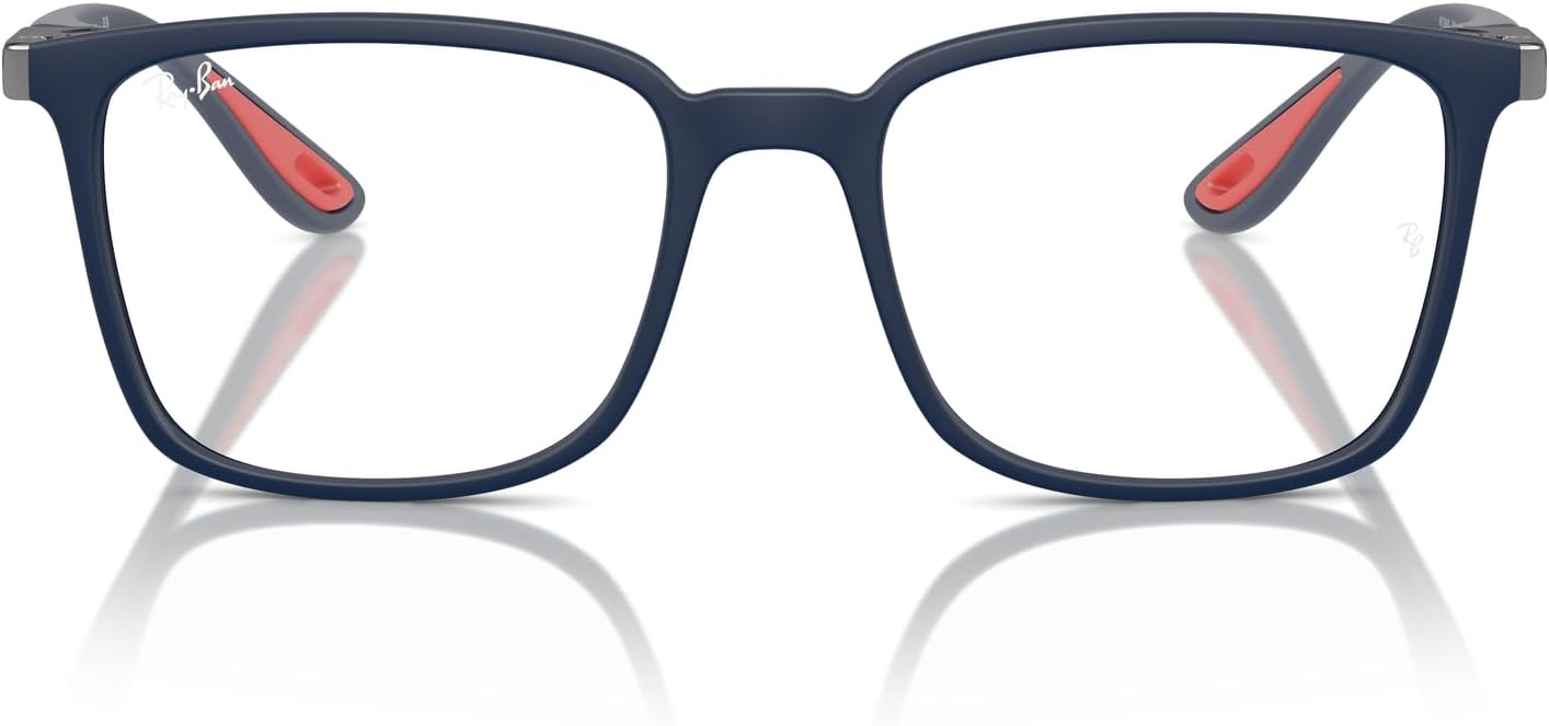 Ray-Ban Unisex Rx7240m Scuderia Ferrari Collection Square Prescription Eyewear Frames