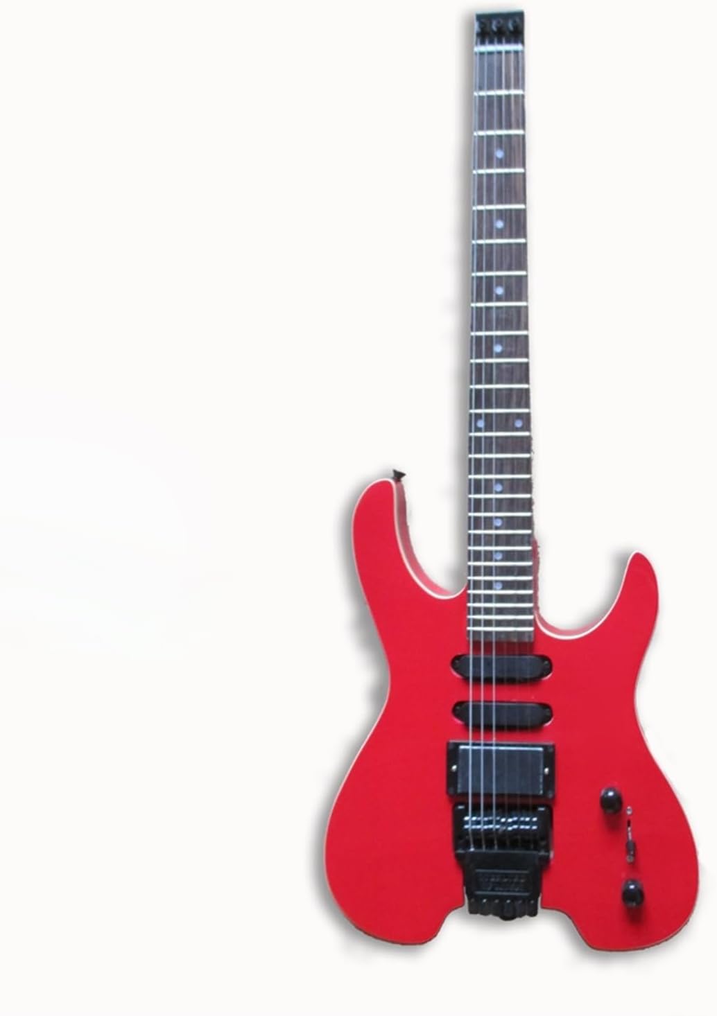 VENEKA Headless Electric Guitar 41 Inches Red 6 Strings Headless Electric Guitar Musical Instrument Mahogany Body Canada Maple Headstock