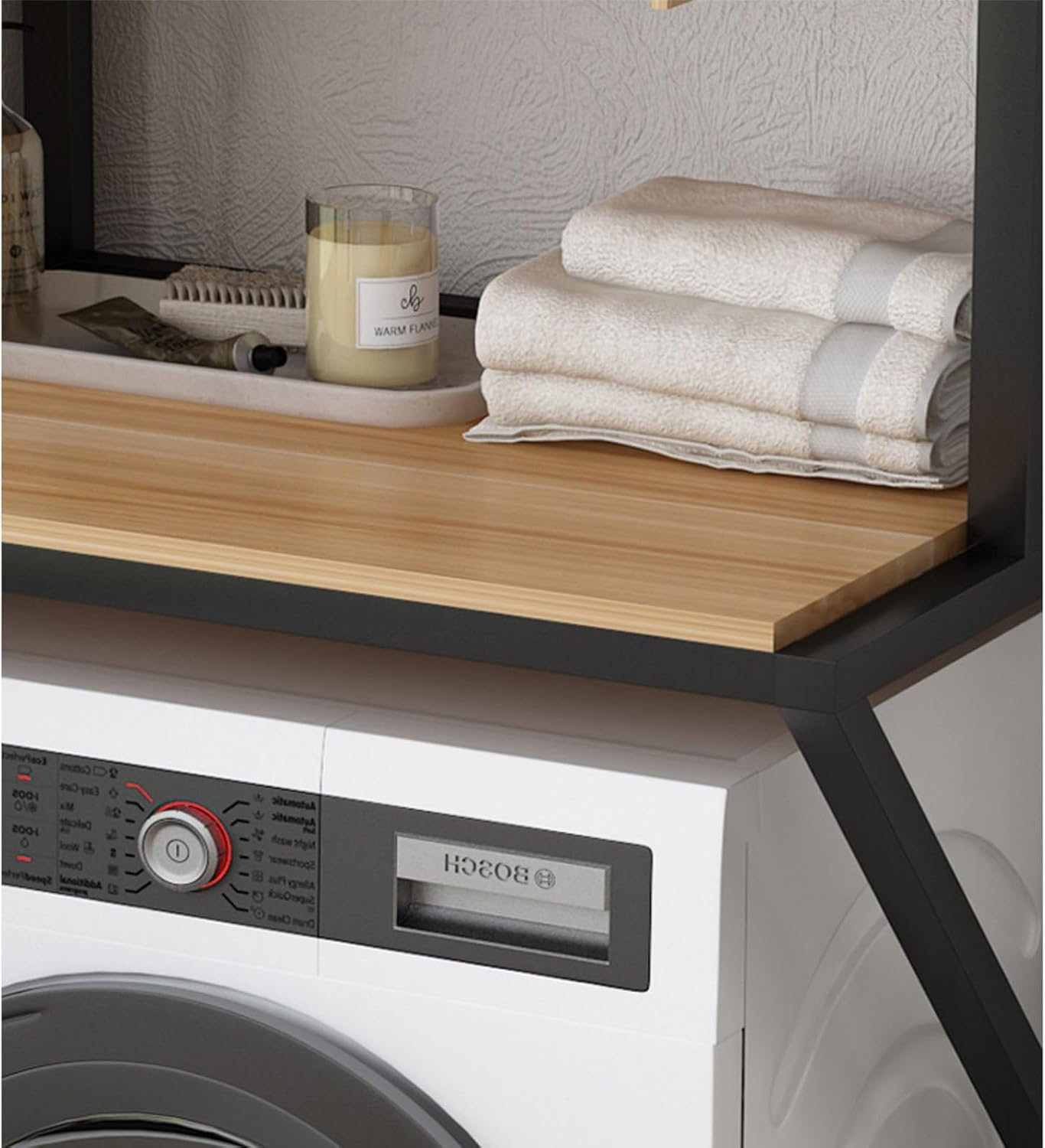 Over Washing Machine Storage Rack, Drum Washing Machine, Balcony Bathroom Stand, Cabinet with Storage Cabinet (C)