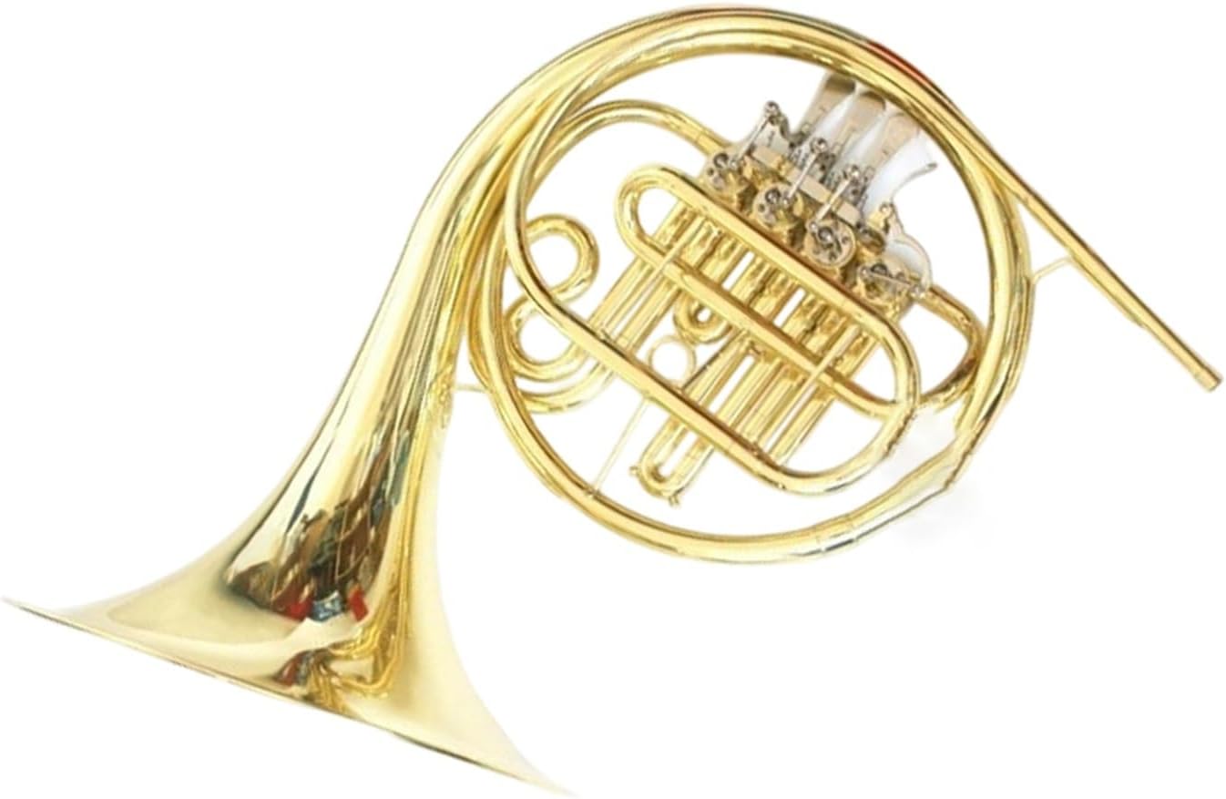 4 Key French Horn Single Row B Flat French Horn Playing Beginner Adult Practice Instrument