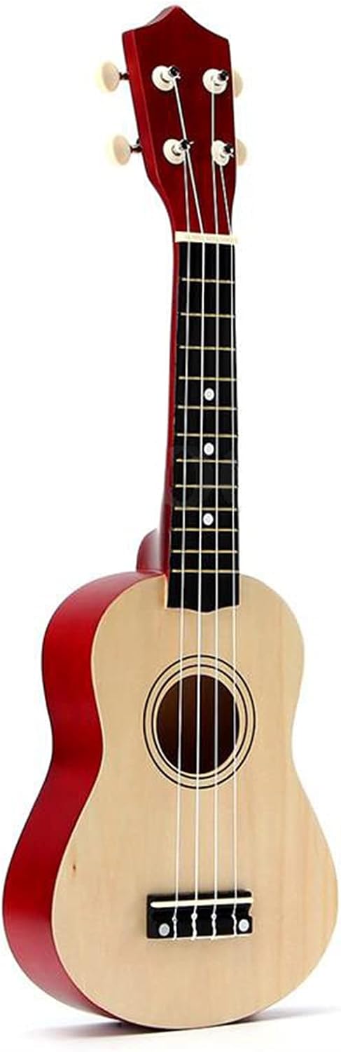 Children Ukulele 21 Inch Basswood Soprano Ukulele Guitar Rosewood 4 Strings Ukulele Bass Guitar Uke Kids Gift Musical Instruments Ukelele Accessories (Color : Wood)
