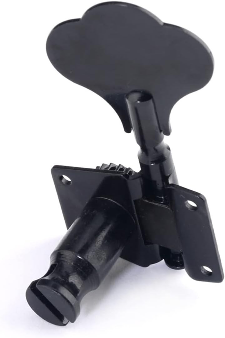 2R2L Open Gear Bass Tuners Tuning Pegs Keys Machine Heads Set, Black (4 Pieces) Guitar Machine Head Tuners