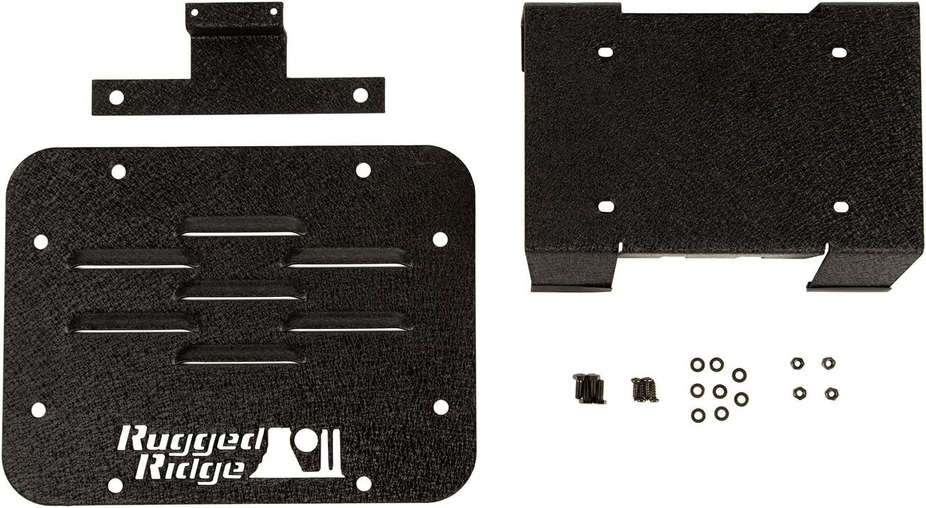 Rugged Ridge Tire Carrier Delete Kit | Black, Vented | 11586.11 | Fits 2007-2018 Jeep Wrangler JK