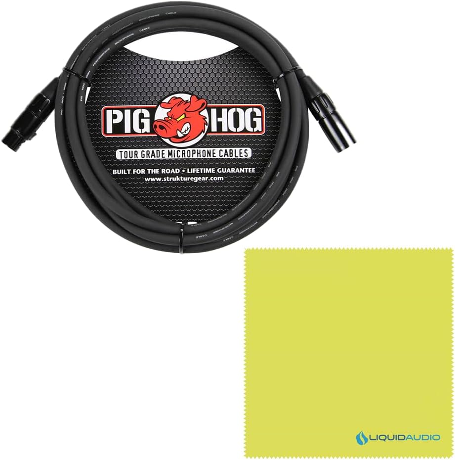 Liquid Audio Radial Engineering Icecube Balanced XLR Line Isolator Bundle w/Pig Hog PHM10 8mm Mic XLR Cable Polishing Cloth