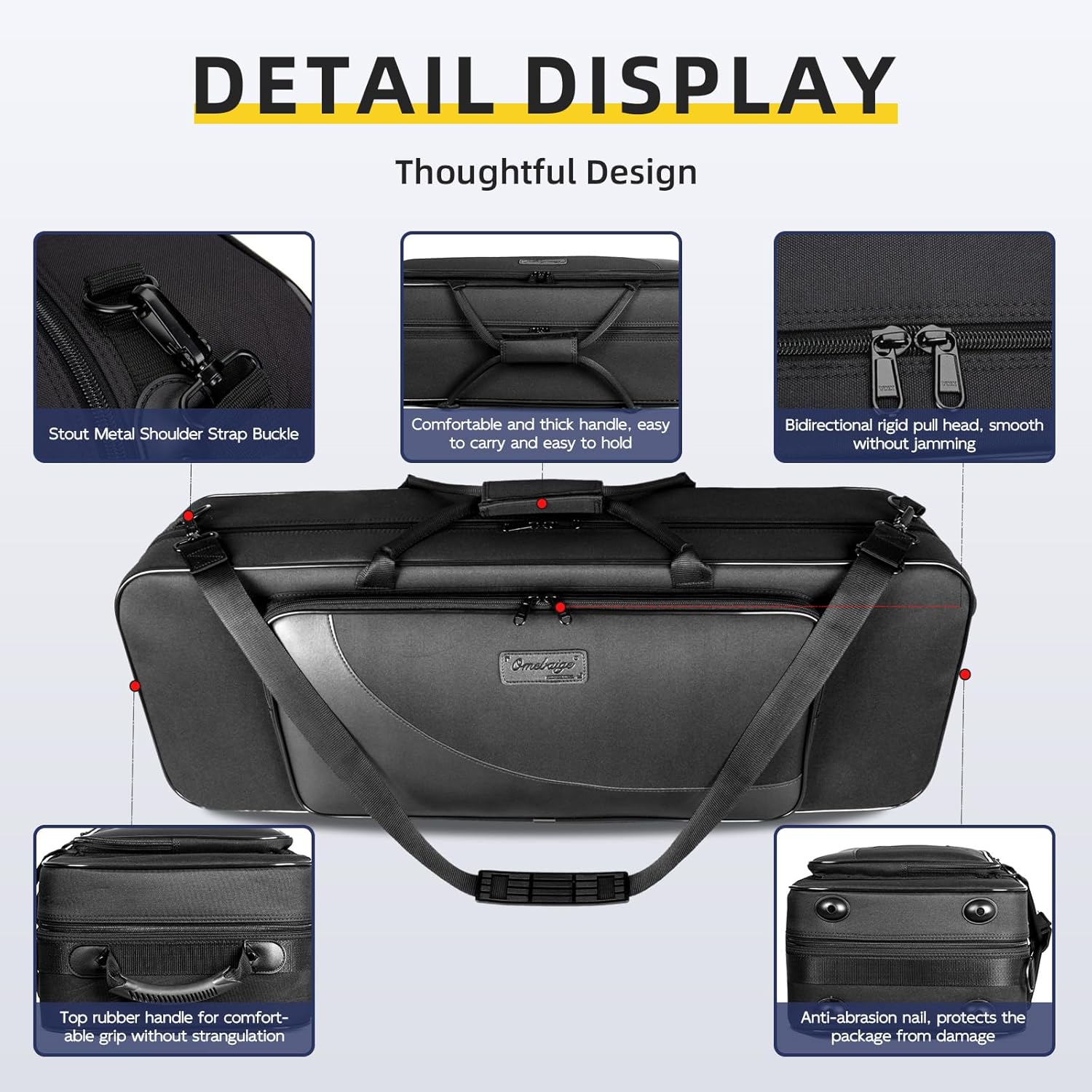 Tenor Saxophone Bag, Lightweight Case for Bb Tenor Saxophone, Tenor Saxophone Backpack; (BGA-TENORSAX)