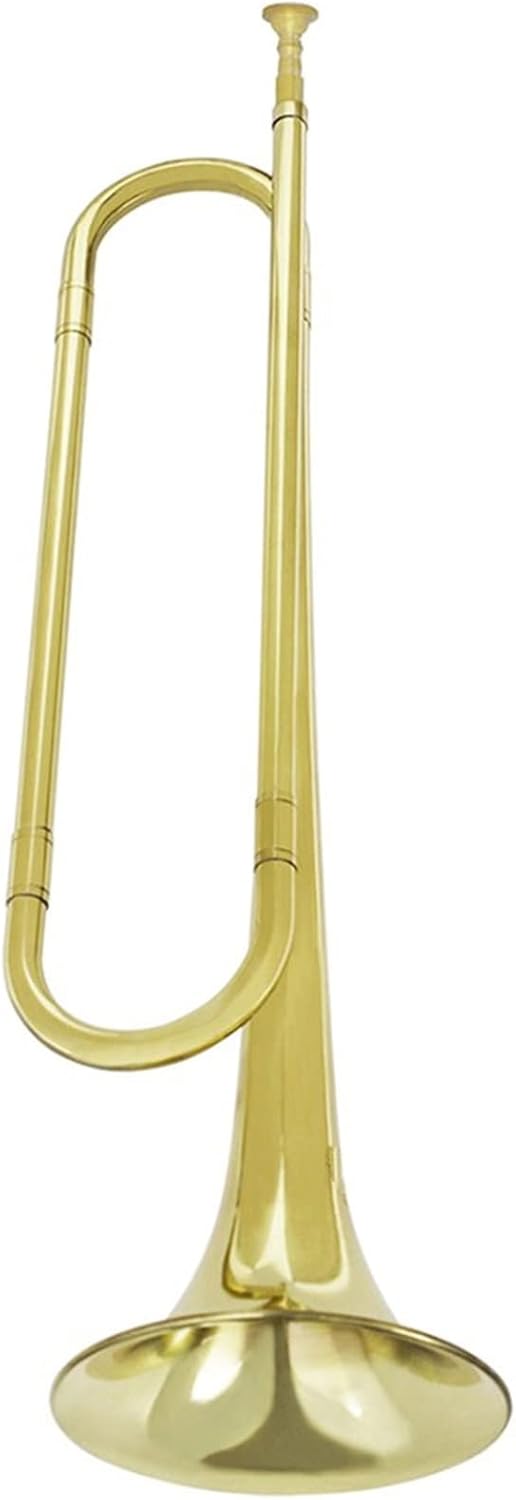 Trumpets Beginner Youth Horn Battle Trumpet Brass Musical Instrument School Band Cavalry Beginner Military Orchestra Bugle Call to Charge Trumpet Set (Color : Golden)