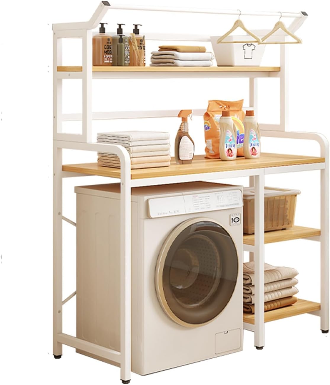 Multifunctional Washing Machine Storage Rack, Drum Washing Machine Upper Storage Rack, 4-Layer Side Storage Rack