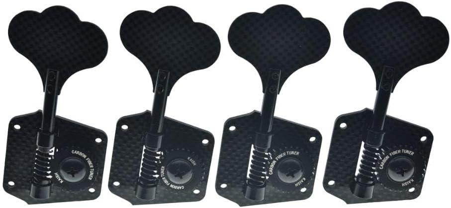 KAISH 28:1 Carbon Fiber Bass Tuners Carbon Bass Tuning Machines Bass Tuning Keys for Jazz Bass or Precision Bass