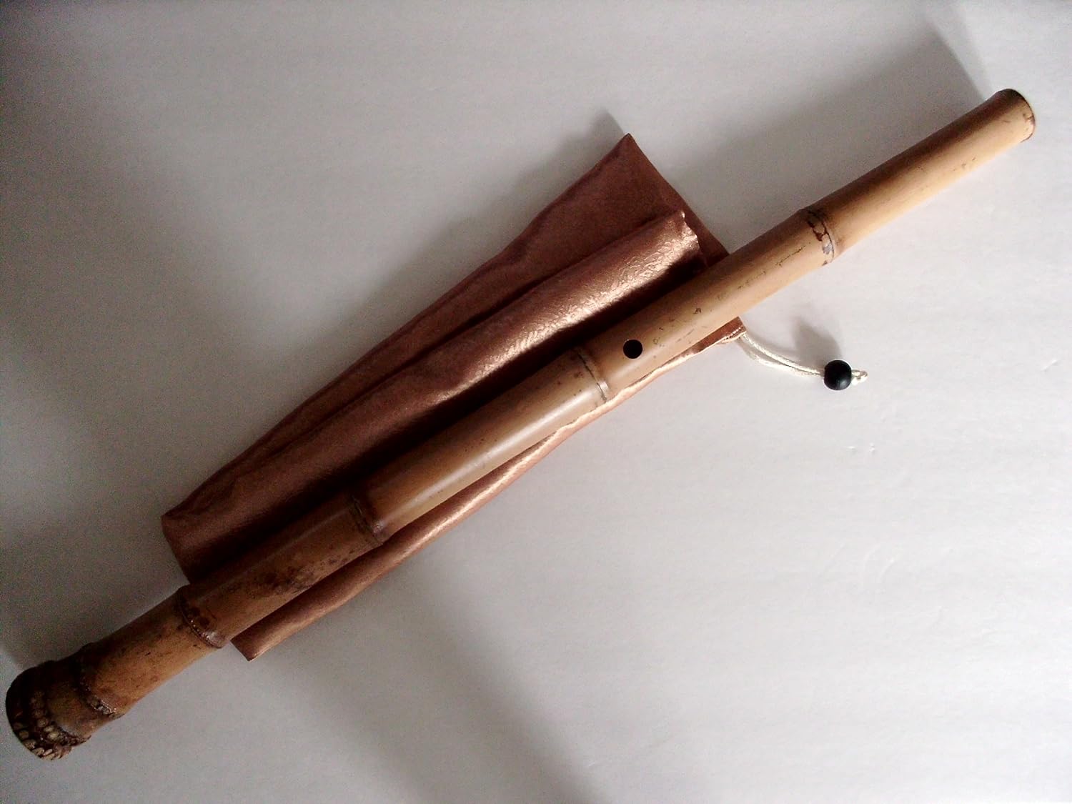 2.2 Pentatonic Shakuhachi with Root End 5 Holes Kinko Wudaguji inlet with buffalo horn flake- Traditional Zen Instrument