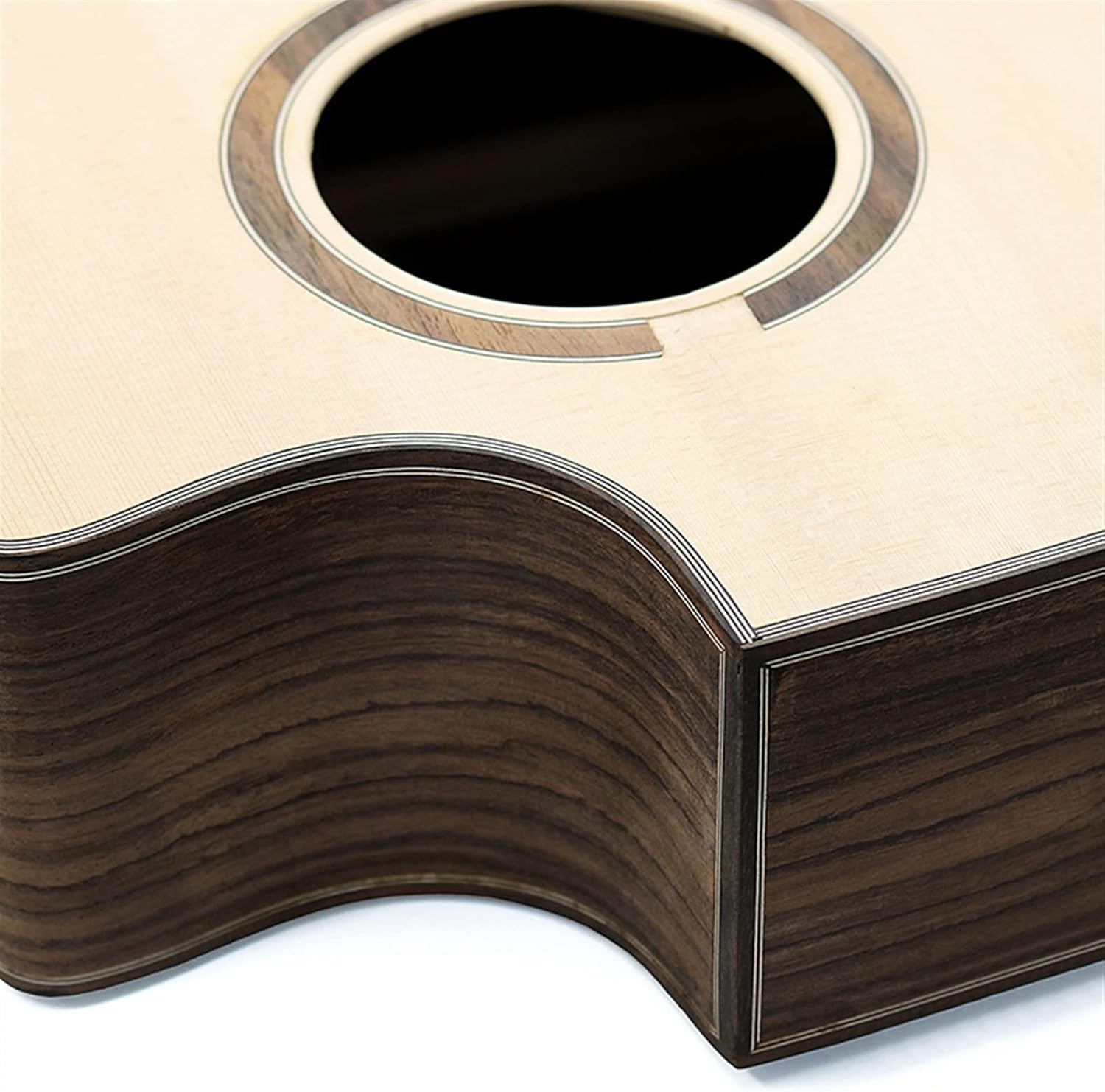 Folk Guitar Missing Corner Full Single Finished Barrel Combination Rosewood Spruce Veneer DIY Guitar Material Unfinished Guitar Body