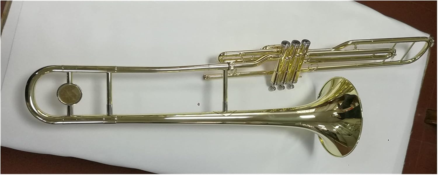 Student Trombone Gold Lacquer C Key Piston Valves Trombone Trombone Kit