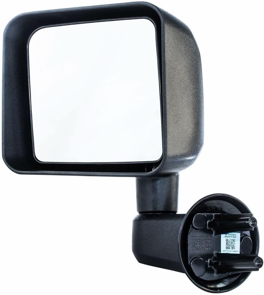 For Jeep Wrangler 2007-2017 OEM Mirror Driver Side | Outer | Rear View | Manual | Non-Heated | Textured | 68081251AA | CH1320271
