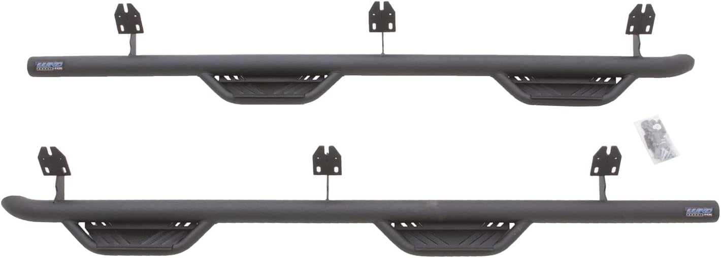 Lund 34641740 Black Steel Terrain HX Step Nerf Bars for 2007-2018 Toyota Tundra CrewMax Cab