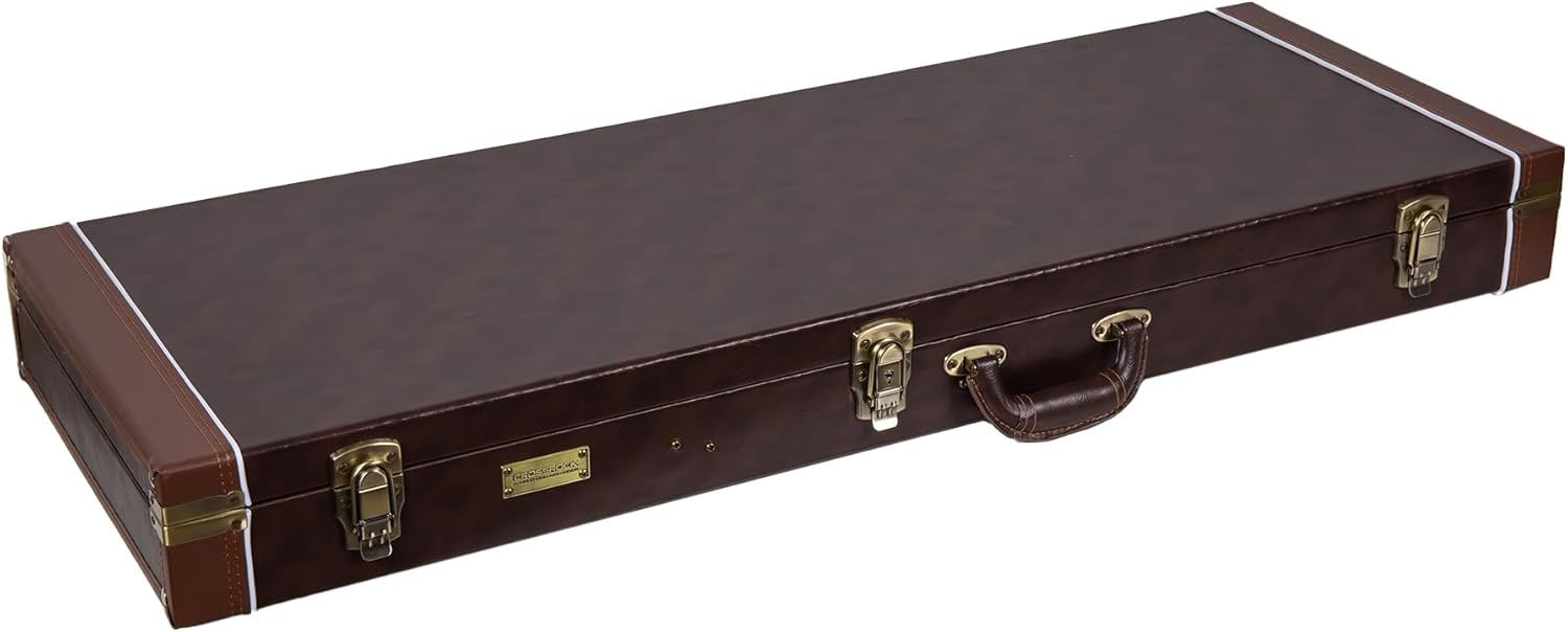 Crossrock PRS SE Hollowbody Electric Guitar Case, Rectangular, Vintage Brown (CRW620PRSHBBR-R)