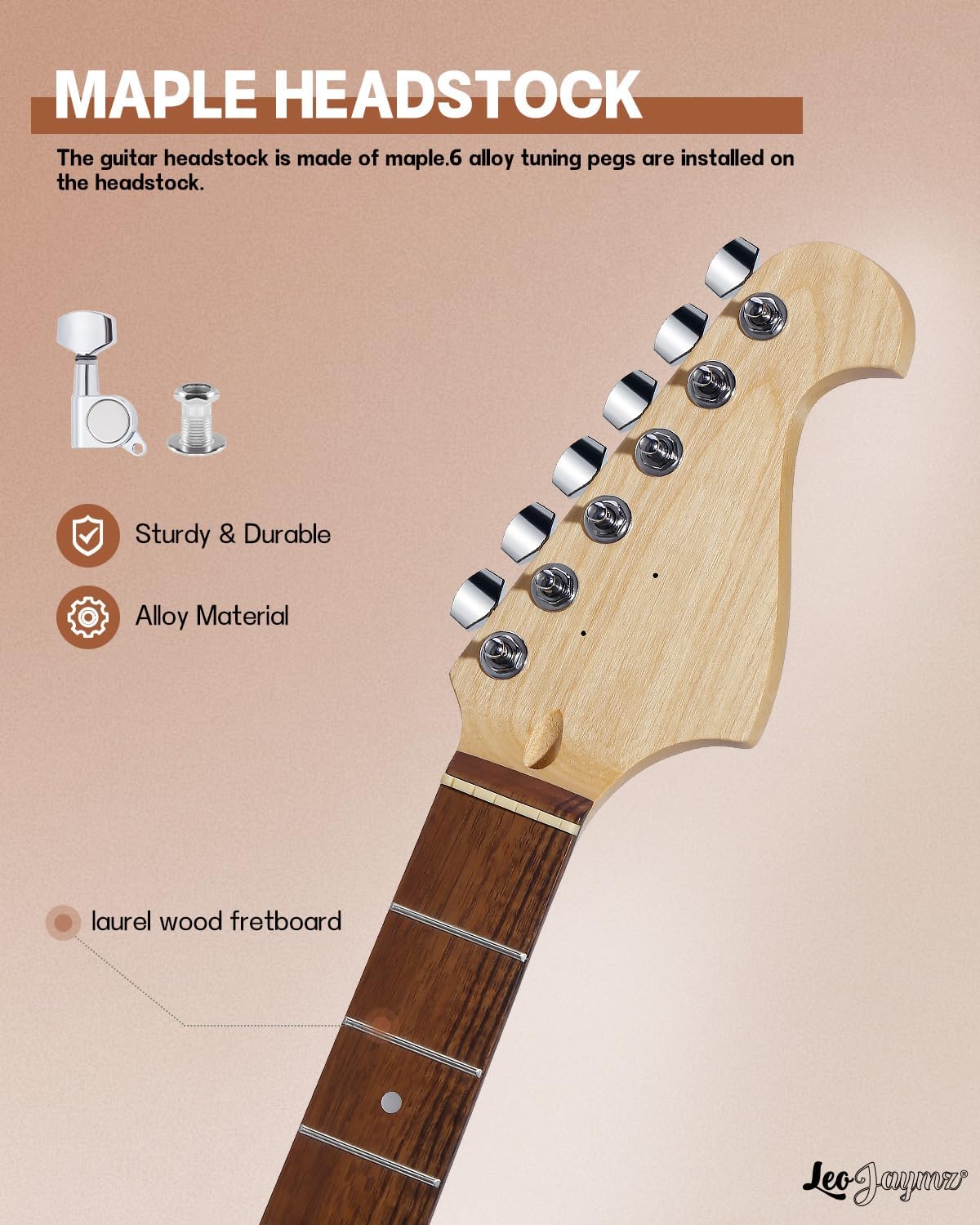 Leo Jaymz DIY ST Style Electric Guitar Kits,Spray-painted Mahogany Body,Laurel Wood Fingerboard and Maple Neck, including all Components (ST-Carnival Red)