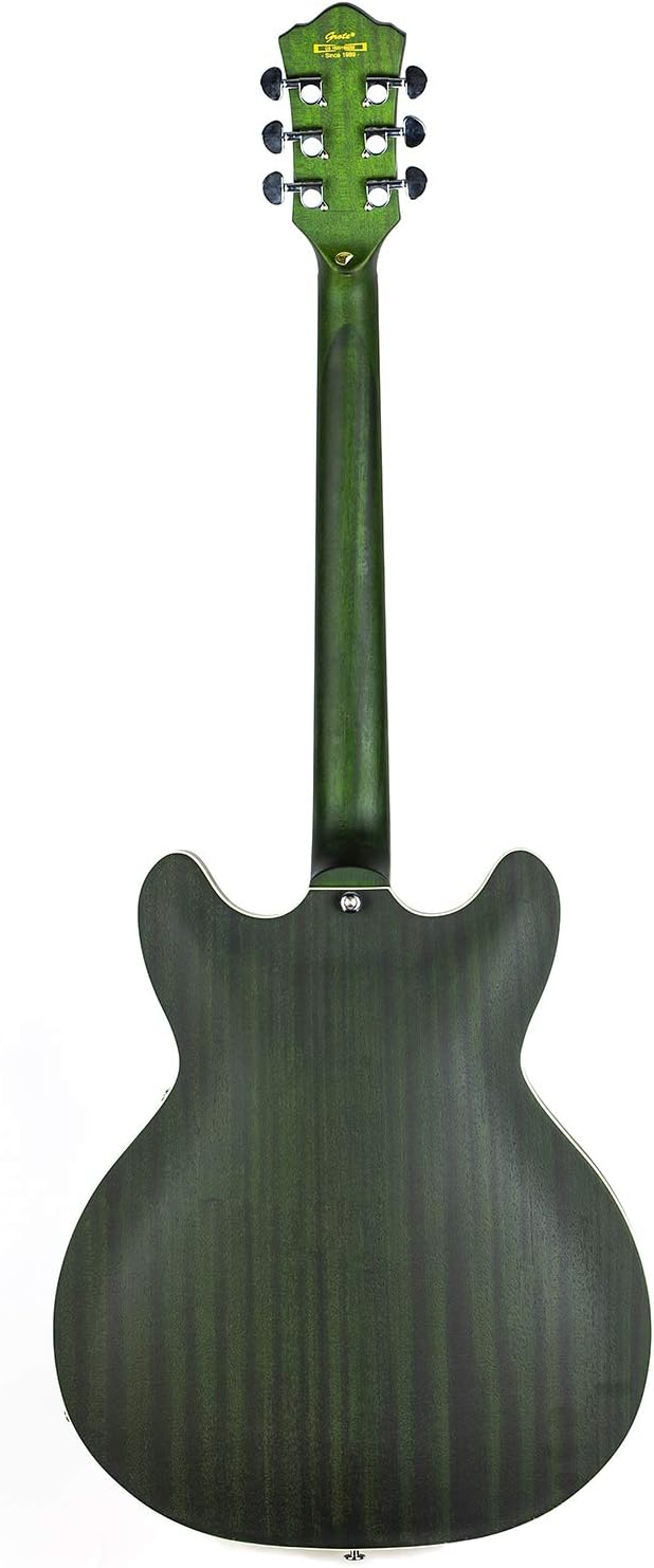 GROTE Electric Guitar Semi-Hollow Body Guitar matte finished P90 Pickups (Green)