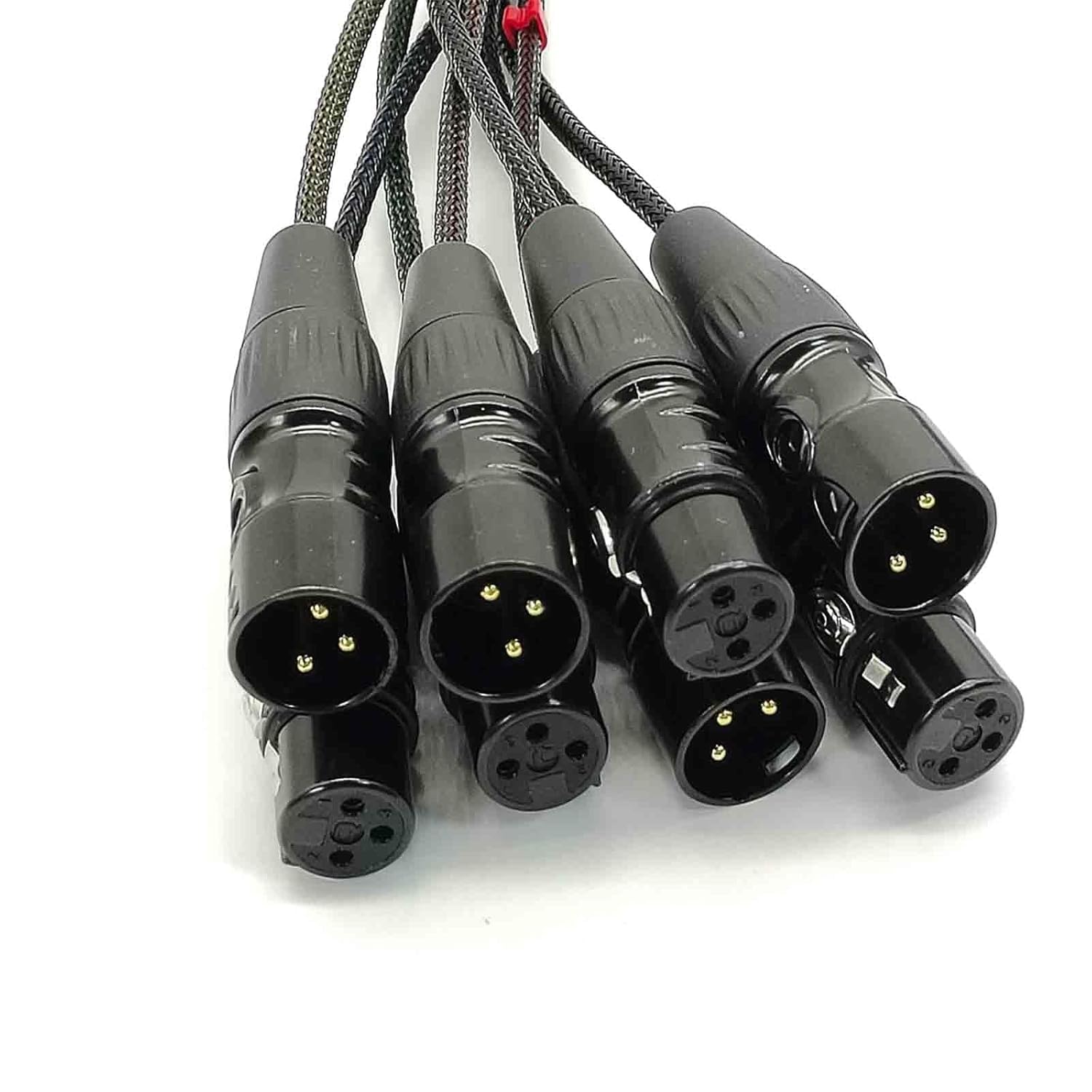 DB25 25 Pin Male to 4 XLR 3Pin Male and 4 XLR 3Pin Female Highly Shield Analog Audio Snake PVC Cable 3Meter