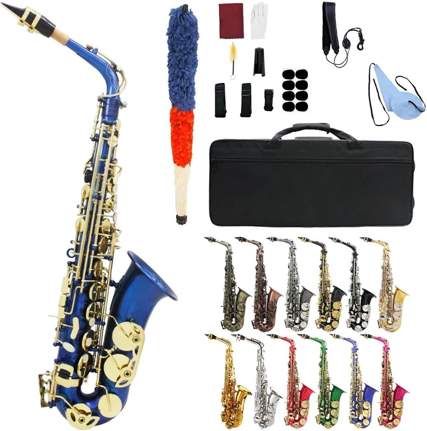 Professional Saxophone Instrument For Beginners Eb Alto Saxophone Brass Set Professional Woodwind Instrument With Accessories And Reeds(11)