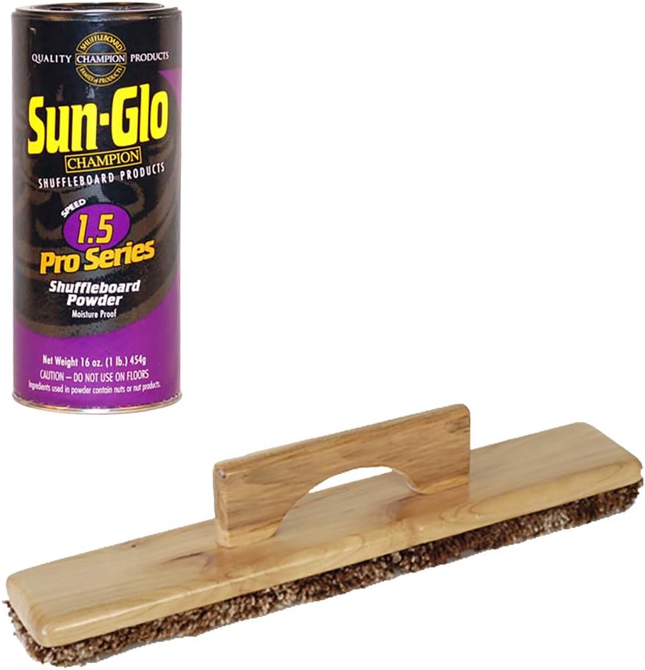 Sun-Glo 1 Can #1.5 Pro-Series Wax w/ 1 Shuffleboard Sweep