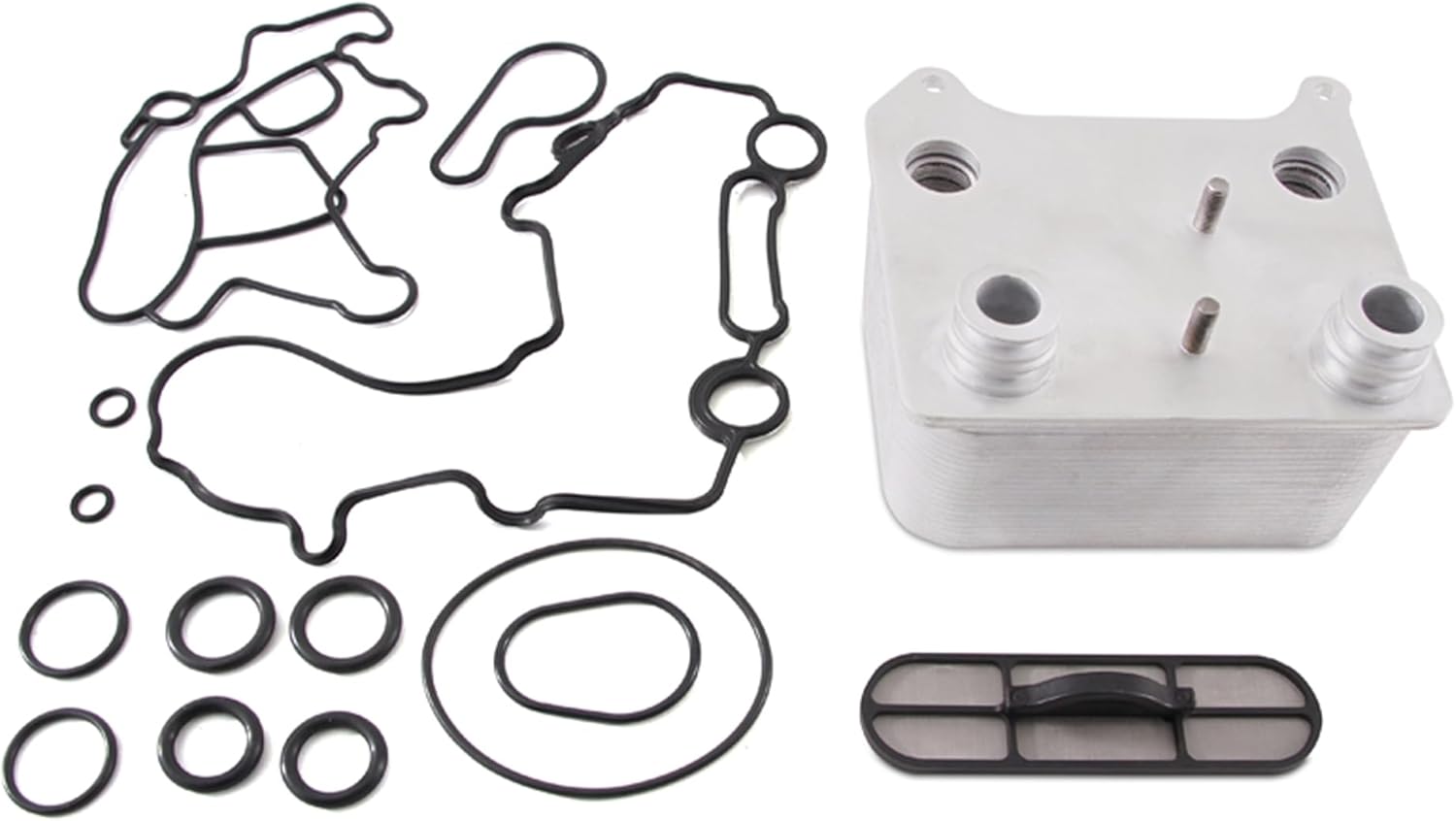 Mishimoto MMOC-F2D-03 Replacement Oil Cooler, Compatible with Ford Powerstroke 6.0L, 2003-2007