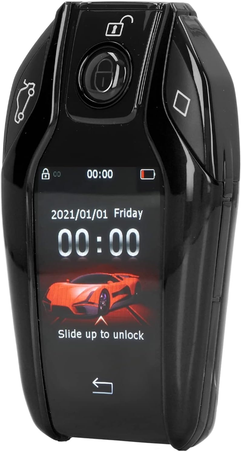 Touch Screen Key Fob Digital Key Fob Keyless Entry Fob Car Remote Replacement with LCD Touch Screen for Start Stop Engine Button Vehicles (Black)