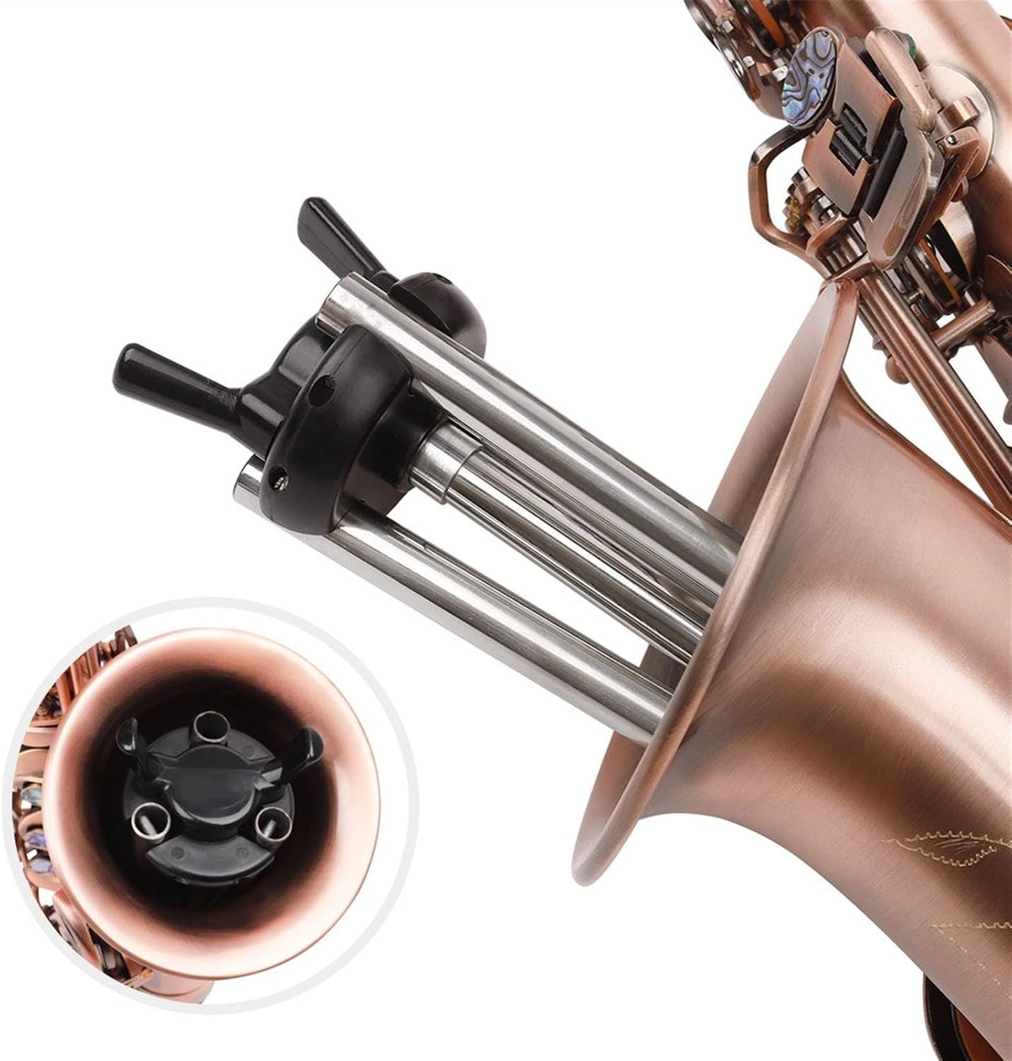 KESHUO Saxophone Bb Key Woodwind Instrument with Case Sax Stand Reed Gloves Cleaning Cloth Brush Sax Strap Brush Brass Sax Beginners Kit