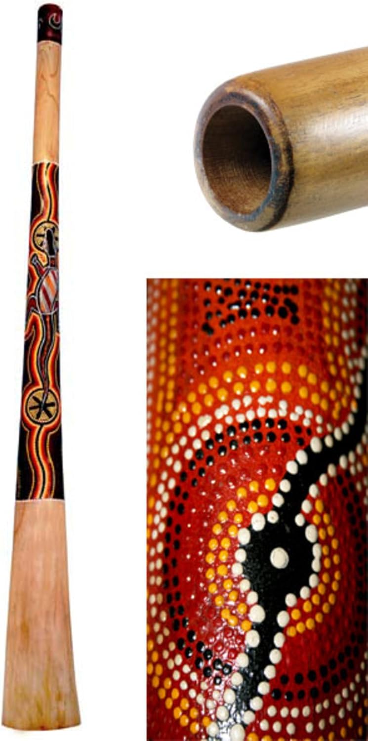 Didgeridoo Teak Wood Painted (51 inch)