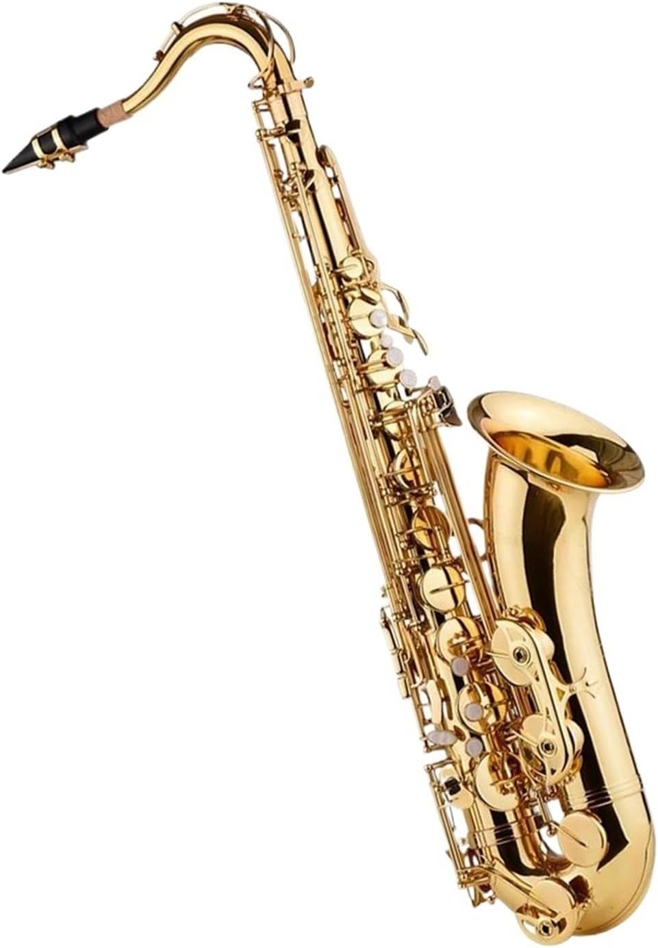 Bb Tenor Saxophone Sax Brass Body Gold Woodwind Instrument With Carry Case Gloves Sax Neck Straps