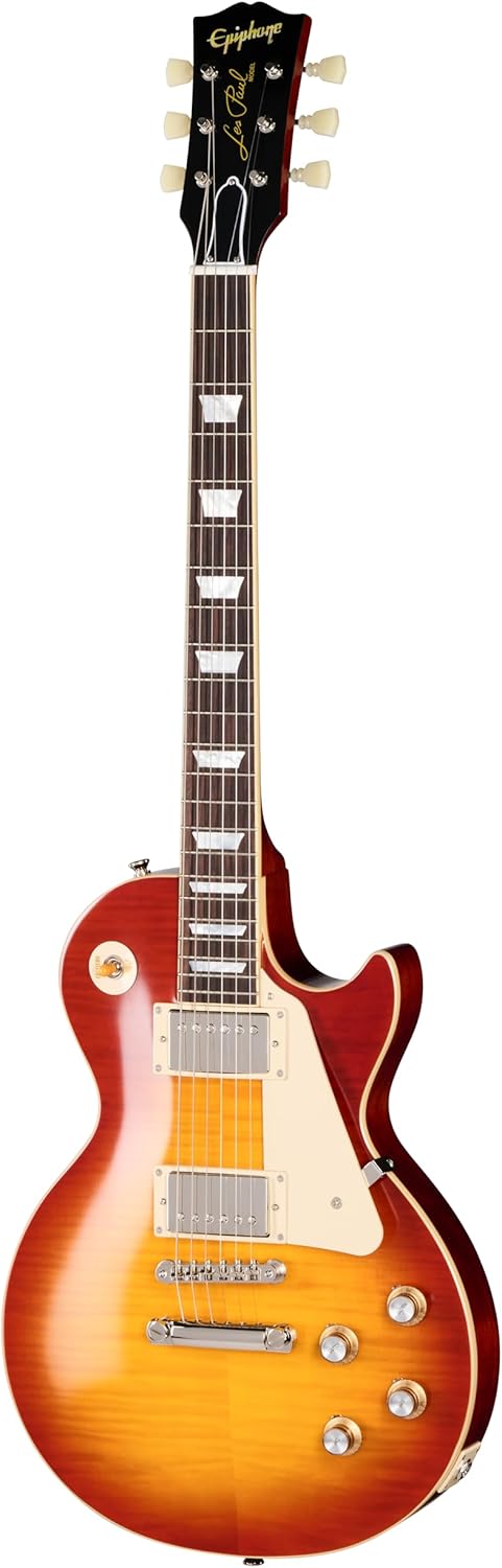 Epiphone Inspired by Gibson Custom 1960 Les Paul Standard Reissue, Washed Cherry Sunburst with Case