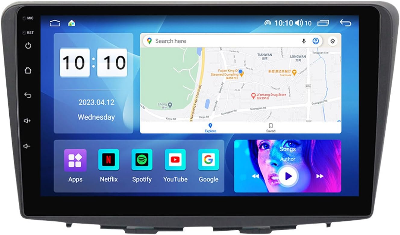 Car Stereo for Wireless Carplay and Android Auto with Rear View Camera 9 inch Android 12 Car Radio for Suzuki Baleno 2015-2018 Support Bluetooth GPS