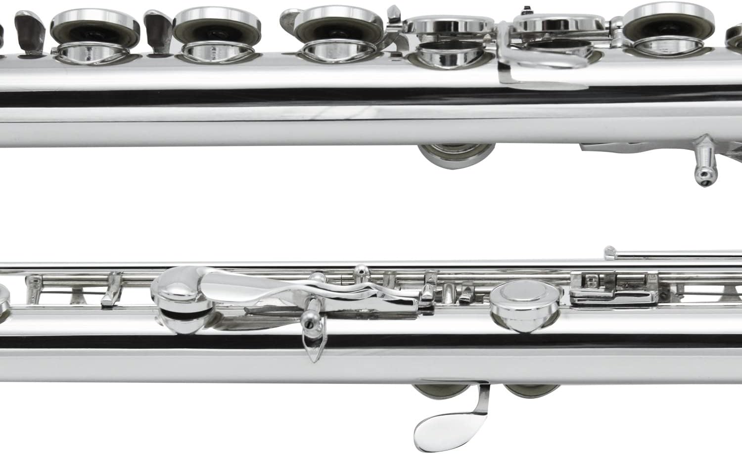 ZUZU Closed Hole C Flute 16- Key Cupronickel Silver- Plated Wind Instrument with Shell Cloth Glove Cleaning Stick Beginners Flute