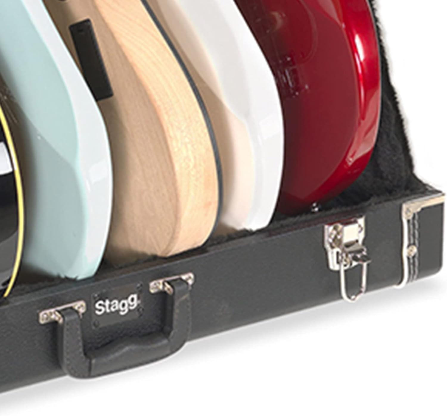 Stagg Universal Multi Guitar Stand, Portable, Transportable Briefcase Style, Suitable for 6 Electric Guitars or 3 Acoustics