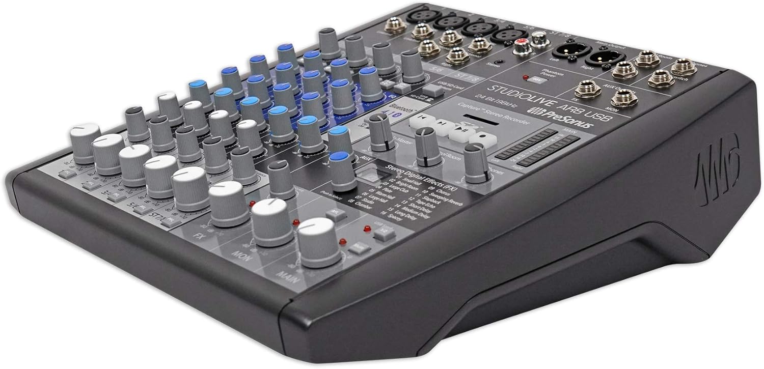 PreSonus StudioLive AR8 USB 8-Channel hybrid Performance and Recording Mixer