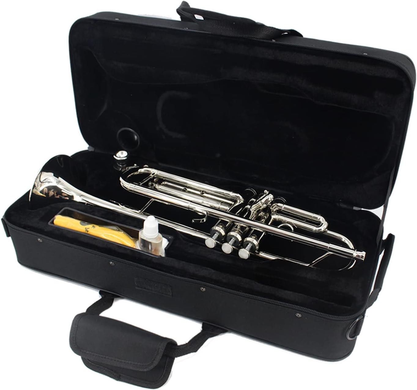 KESHUO Quality Gold Lacquer Trumpet Bb Flat Brass Wind Instruments with Case Gloves Mouthpiece Trumpets