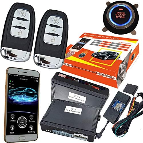 GPS Smart Security Car Alarm Passive Keyless Entry Auto Central Lock Push Button Remote Car Engine Start Stop for Universal 688AN