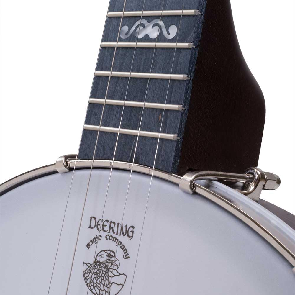 Deering Artisan Goodtime 5-String Open Back Banjo - Dark Brown Stain with 5th String Spikes, Planetary Tuners and Instrument Alley Openback Bundle