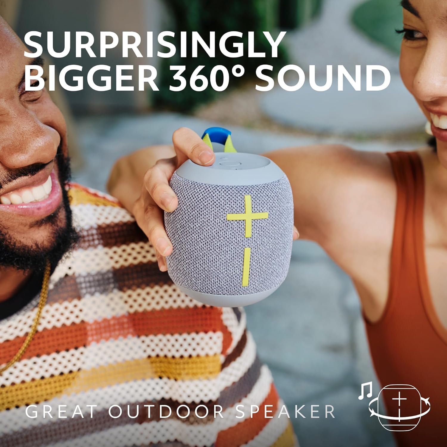 Logitech UE WONDERBOOM 4 Portable Bluetooth Speaker – Waterproof, Dustproof, 360° Big Bass Sound, 14-Hour Battery, Floatable Design, Outdoor Wireless Speaker with 131ft Range, Black, Bulk Packaging