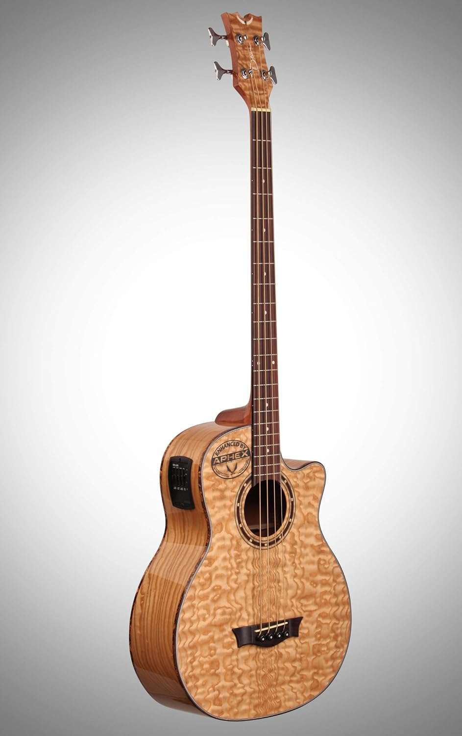 Dean EQA Exotica Quilt Ash Acoustic-Electric Guitar, Gloss Natural