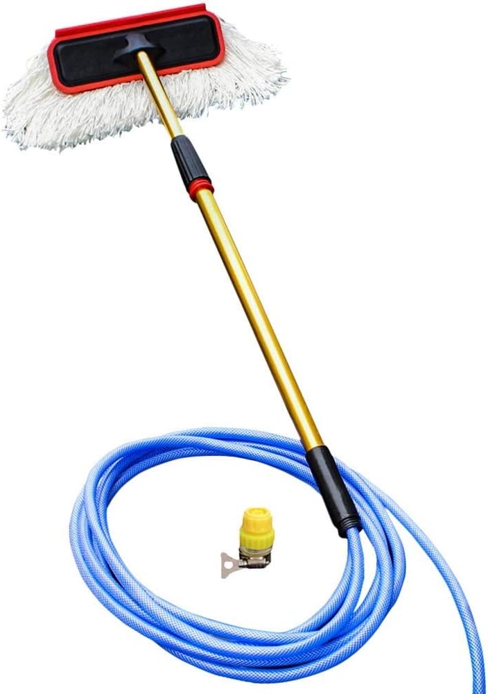 Flow-Thru Car Wash Brush - Car Accessories for Truck Washing Car Wash Equipment - Dust Mops for Floor Cleaning (Flow-Thru Pipe+mop)