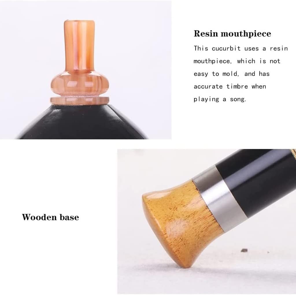 Hulusi Flute Orchestra Hulusi Instrument Black Professional Player Instrument Hulusi Children Adult Beginners Available (Size : Key F)